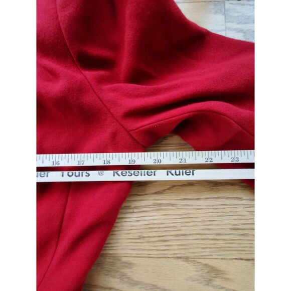 KASPER FOR A.S.L. Red Long Embroidered Jacket Dress Vintage 90s 14P GUC - Picture 7 of 13